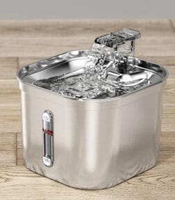 Ultra Quiet Stainless Steel Cat Water Fountain with Automatic Sensor and USB Pump